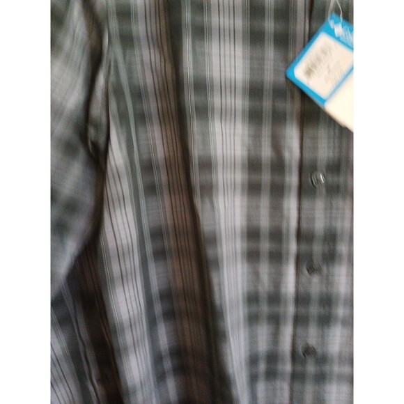 Columbia Omni-Shade Shirt Mens M Gray Plaid L.S. Sun Protection Outdoor Hiking M - Picture 8 of 16